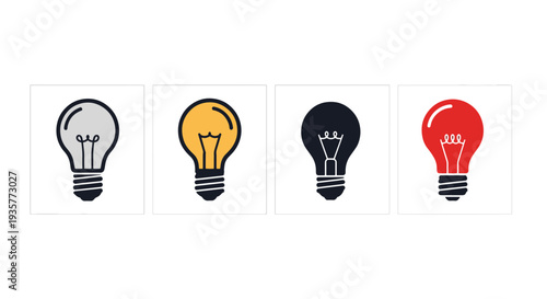 Lightbulb Line art dynamic smooth tone illustration