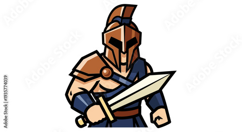 Ancient Greek Warrior Soldier.