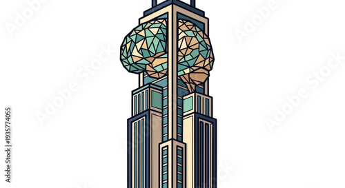 Art Deco Skyscraper Tower.