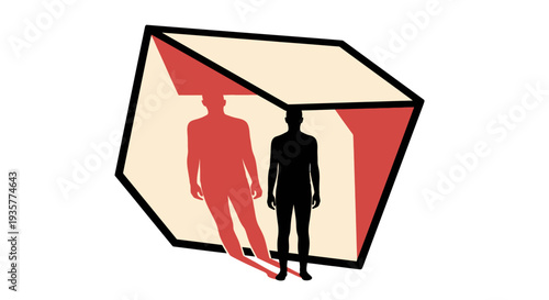 Businessman in a box.