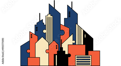 City Skyline Modern Buildings.