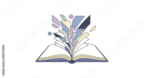 Open Book with Ideas.