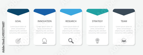 Creative concept for infographic with 5 steps, can be used for workflow, business information, and web graphic design, vector illustration.