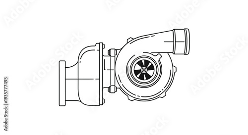 Turbocharger Engine Component Part.