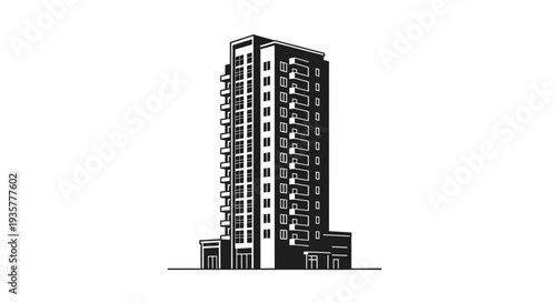 Modern High Rise Building.