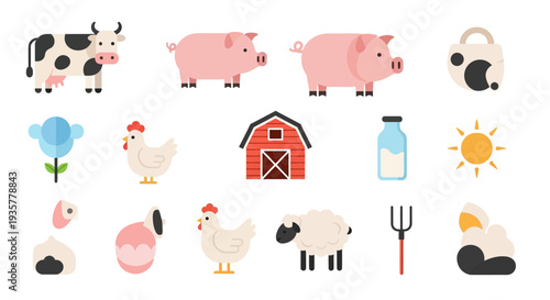 Farm Animals and Tools.