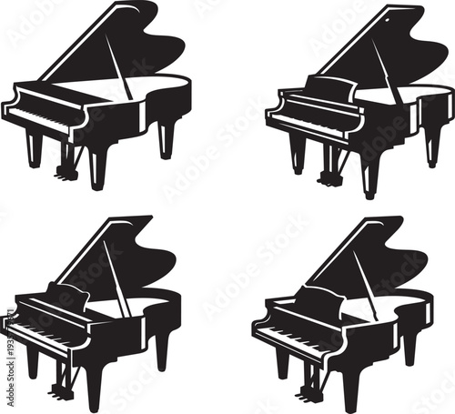 piano icon vector ilustration template