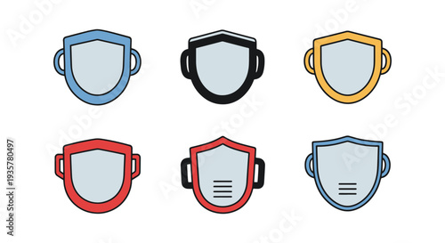 Face Shield Line art vector modern smooth style