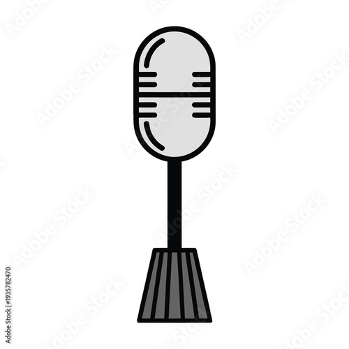 Minimalist microphone stand for podcasting and broadcasting studios