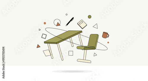 Office Desk Chair Setup.