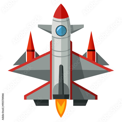 Modern fighter jet launching with afterburner flames