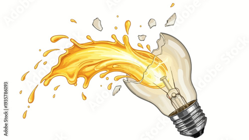 Light Bulb With Idea.