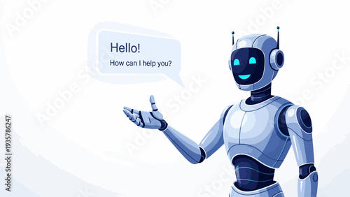 Robot with blue screen.