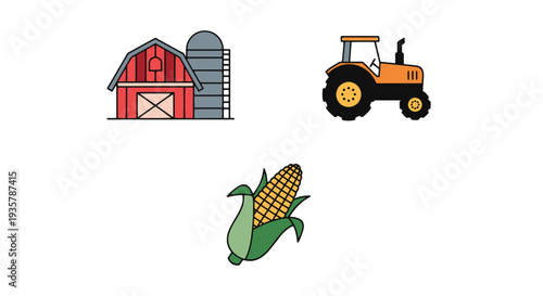 Farm report Line art vector dynamic abstract style