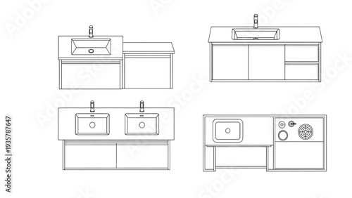 Bathroom and kitchen vanity unit plans and designs