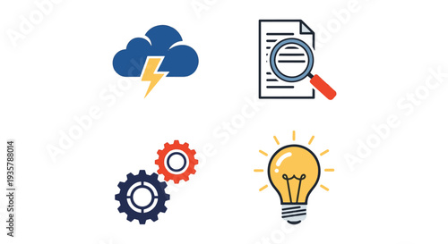 Line art vector set soft tone color illustration