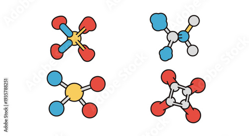 Chemical Bond Line soft tone color vector