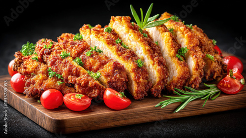 A deep fried chicken breast...