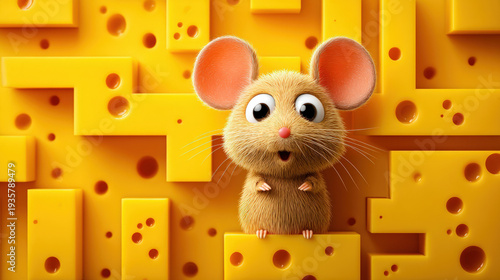 A mouse in a maze made of c...