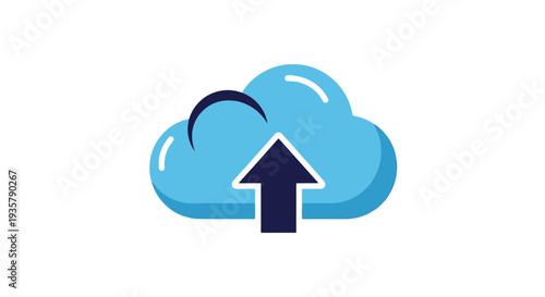 Cloud Computing Line dynamic creative tone vector