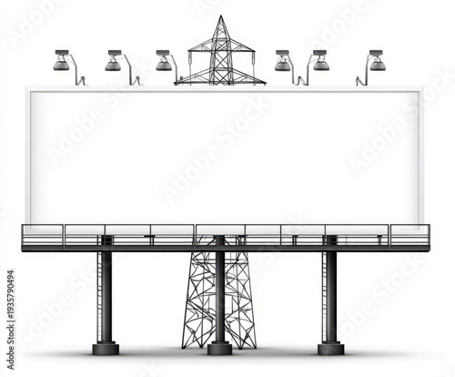 Billboard isolated on white