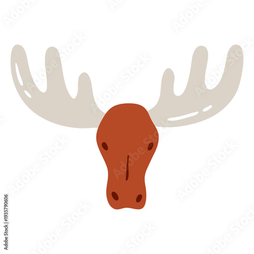 Elk moose antler flat