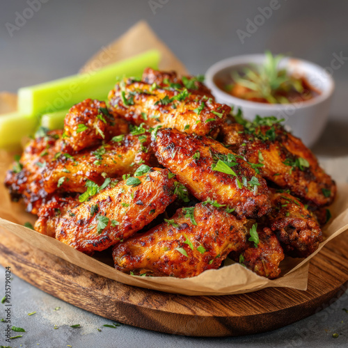 Buffalo chicken wings isola...
