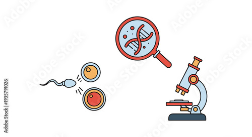 Fertility analysis Line art abstract dynamic style vector