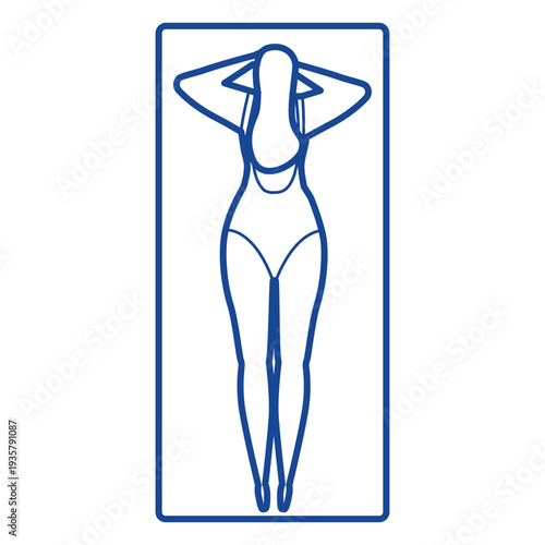 Woman rug mat pad stroke