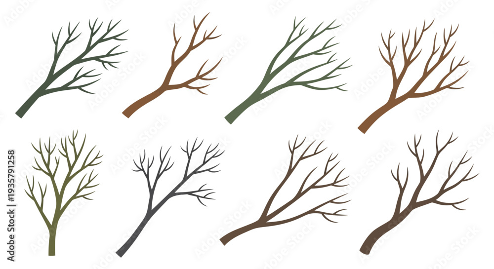 Obraz premium Bare Tree Branches Collection.
