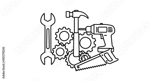 Tools and Machinery Icons.