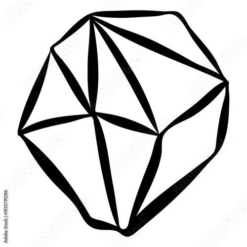 Diamond brilliant quartz crystal stroke