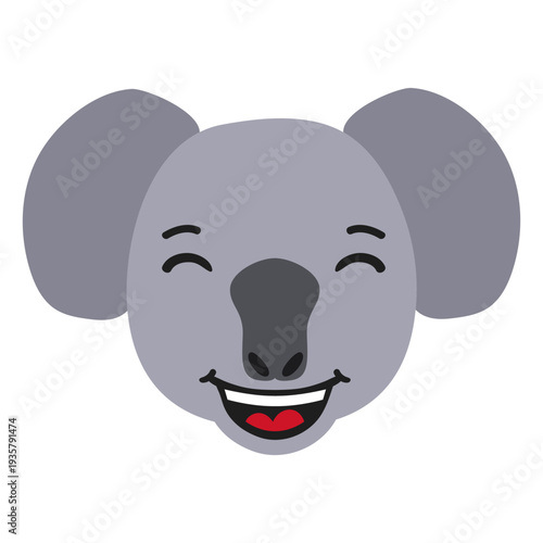 Koala muzzle happy flat sticker