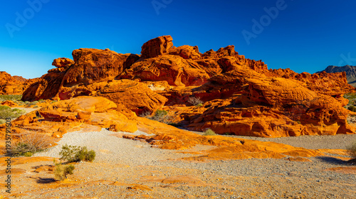 Red Rock Formations Scenic View in Valley of Fire State Park Nevada