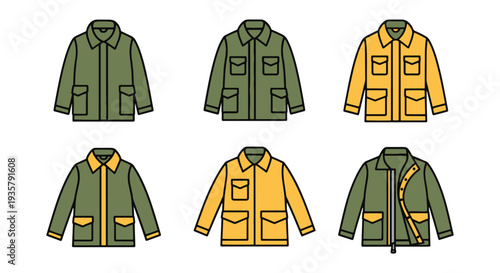 Field Jacket Line art vector dynamic modern style