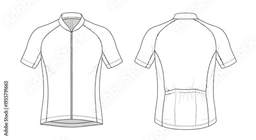 Cycling Jersey Front Back.
