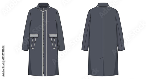 Gray Coat Front Back.