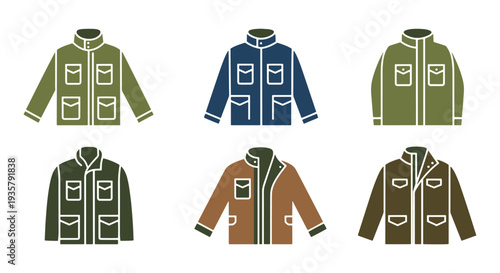 Field Jacket Line art vector soft minimal tone illustration