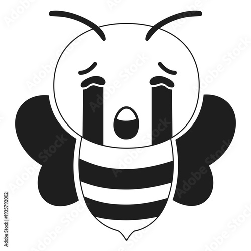 Bee sad muzzle head stroke