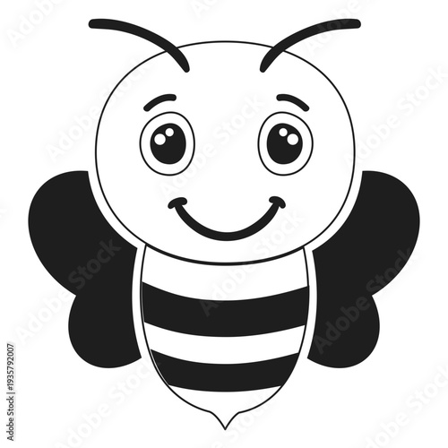 Bee joyful muzzle head stroke