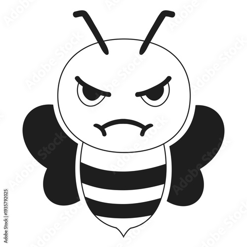 Bee angry muzzle head stroke