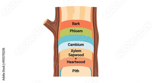 Tree Trunk Cross Section.