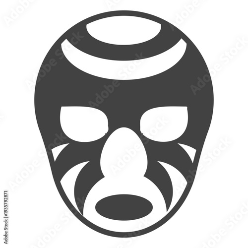Mask stripe luchador detailed silhouette