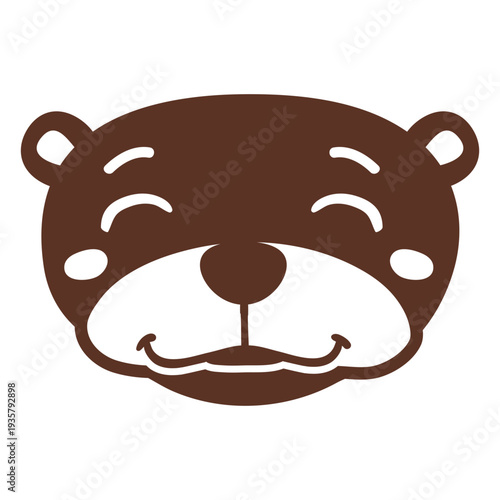 Otter joyful head muzzle flat