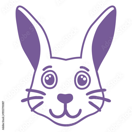 Rabbit joyful head muzzle stroke