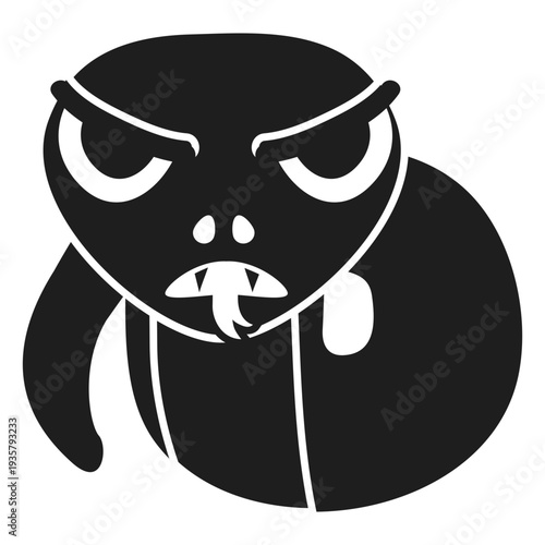 Snake angry muzzle head stroke