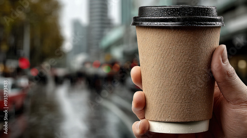 Drinking coffee on the go f...