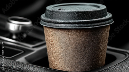 Drinking in car with a coff...