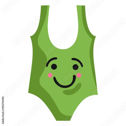 Swimsuit bathing suit smile flat