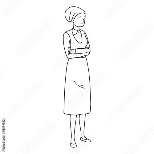 Woman jewish posture stroke